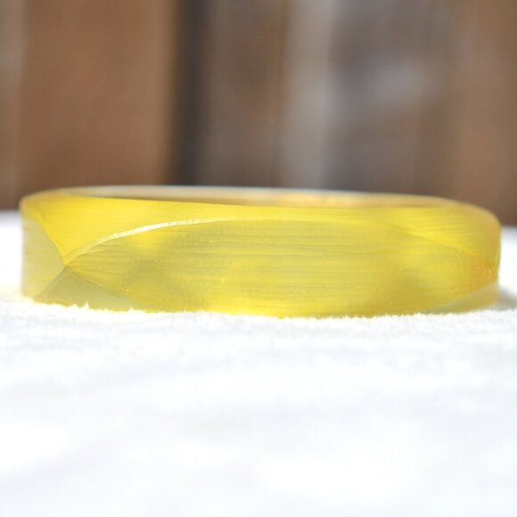 Alexis Bittar | Lucite Neon Yellow Square Bangle - Picture 6 of 8